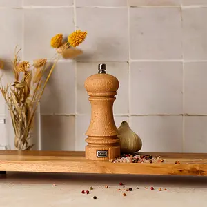 Moulin à sel recyclé 15cm en bois de hêtre naturel Ogo Living pas cher