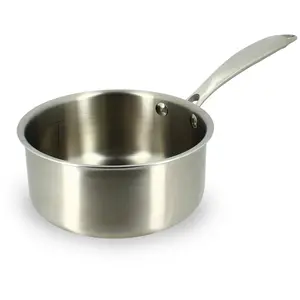 Comparateur de prix : Casserole triply 16cm en acier inoxydable fabriquée en france Menastyl