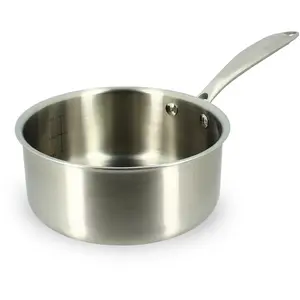 Comparateur de prix : Casserole triply 18cm en acier inoxydable fabriquée en france Menastyl