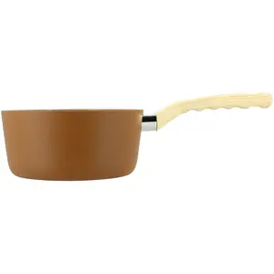 Menastyl Casserole en aluminium 18cm noisette - compatible induction COLORAMA TU