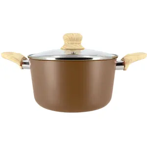 Comparateur de prix : Menastyl Faitout en aluminium 20cm noisette - compatible induction