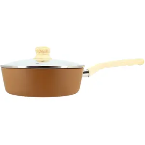MENASTYL Sauteuse en aluminium 24cm noisette - compatible induction COLORAMA TU pas cher