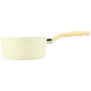 Casserole crème 18cm en aluminium induction poignée effet bois Menastyl pas cher