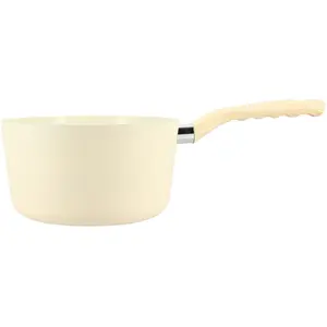 Casserole crème 20cm en aluminium induction poignée effet bois Menastyl pas cher