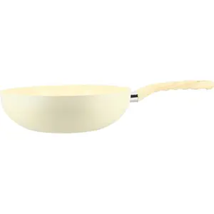 Menastyl Cuisson - Wok Colorama induction crème - 47.5x28x8 cm T.U pas cher