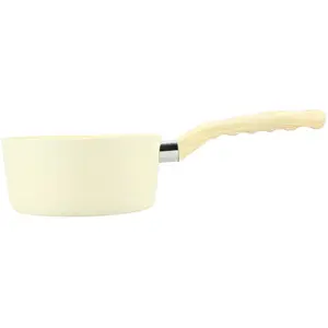 Menastyl Casserole en aluminium 16cm crème - compatible induction COLORAMA TU pas cher
