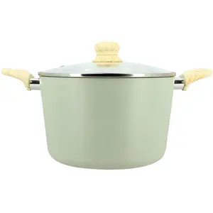 Comparateur de prix : Menastyl Faitout en aluminium 24cm céladon - compatible induction COLORAMA TU