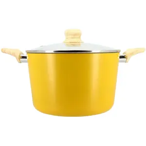 Menastyl Faitout en aluminium 24cm jaune - compatible induction pas cher