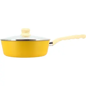 Comparateur de prix : Menastyl Sauteuse en aluminium 24cm jaune - compatible induction COLORAMA TU