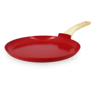 Comparateur de prix : MENASTYL Crêpière en aluminium 26cm rouge - compatible induction COLORAMA TU