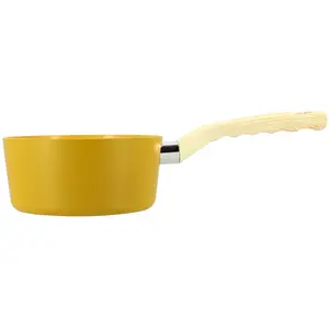 Menastyl Casserole en aluminium 16cm jaune - compatible induction COLORAMA TU pas cher