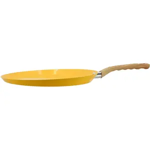 Menastyl Cuisson Galetière en aluminium 32cm jaune - compatible induction COLORAMA TU pas cher