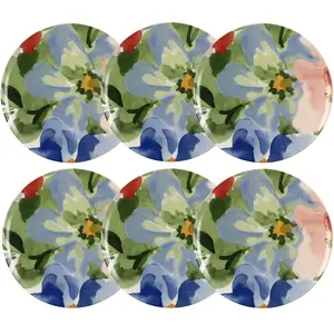Novastyl Lot de 6 assiettes plates en porcelaine 26cm pas cher