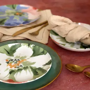 Comparateur de prix : Novastyl Lot de 6 assiettes à dessert en porcelaine 21cm