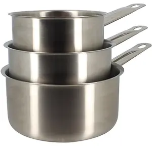 Menastyl Cuisson - 3 Casseroles Professionnel induction grises T.U