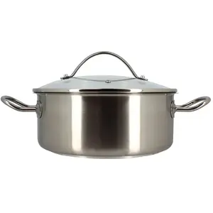 MENASTYL Faitout Ø24 cm en inox + 1 couvercle INOX PRO Tous feux dont Induction pas cher