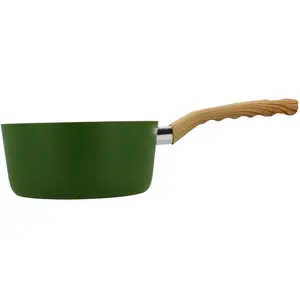 Casserole olive 18cm en aluminium induction poignée effet bois Menastyl pas cher
