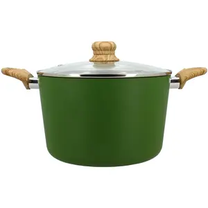 Menastyl Faitout en aluminium 24cm vert - compatible induction pas cher