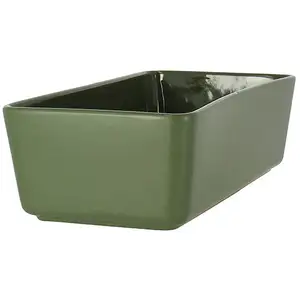 Moule à cake Octave en grès vert 27 x 13,5 cm Menastyl pas cher