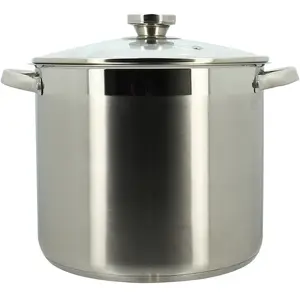 Comparateur de prix : Marmite MENASTYL - 9L 24cm - Acier inoxydable - Couvercle en verre