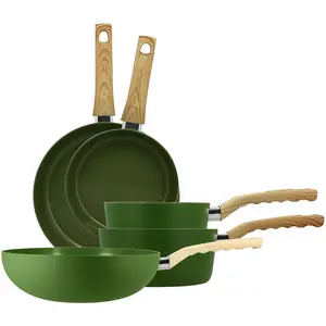 Menastyl Cuisson - Batterie de cuisine Colorama induction - 5 pièces kaki T.U pas cher