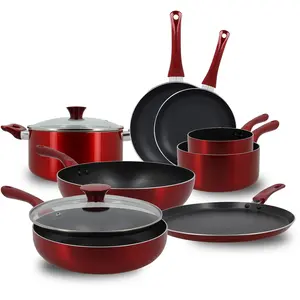 Set 8 pieces cuisson cerise en aluminium induction Menastyl