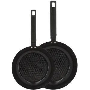 Batterie de cuisine MENASTYL 2 poeles 24/28cm noir pas cher