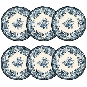 Comparateur de prix : NOVASTYL - LOT 6 ASSIETTES DESSERTS FAUSTINE 20CM EN GRÈS
