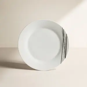 Comparateur de prix : Lot6 assiettes a dessert carbone 19cm en porcelaine Novastyl