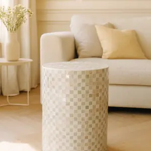 Meuble d'appoint en coquille de Capiz, ZINA pas cher