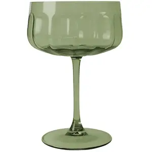 Novastyl Lot de 4 coupes en verre 36,5cl vertes pas cher