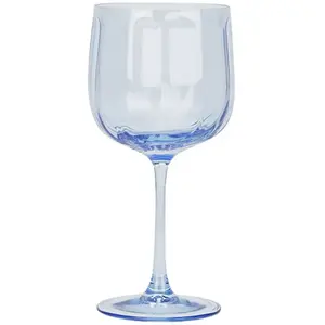 Lot de 4 verres à pied en verre 49cl bleus