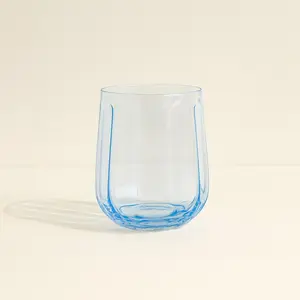 Lot de 4 gobelets en verre 52,5cl bleus