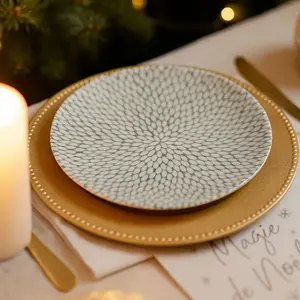 Lot 6 assiettes plates jasmin 27cm en porcelaine blanc NovastylVendu parcarrefour