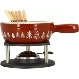Menastyl - Fondue  A Fondue 6 Personnes Brique pas cher