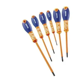 Jeu de 6 tournevis fente + Phillips isolés 1000 volts - E160910 - Expert by Facom pas cher
