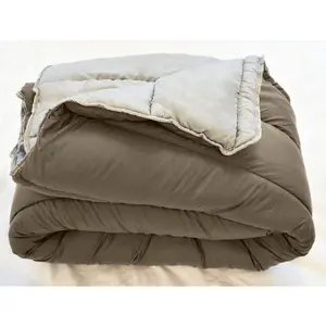 Colas Normand - Couette Bicolore Taupe /beige taupe/beige 140x200 cm pas cher