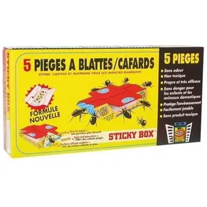 Comparateur de prix : STICKY BOX Pièges à cafards - lot de 5