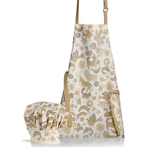 3S. x Home Tablier de cuisine et toque en coton bio Pandi NaturelVendu parslowood-interior