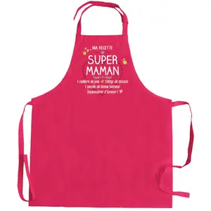 3S. x Home Tablier de cuisine Ma recette de super maman recyclé RoseVendu parslowood-interior