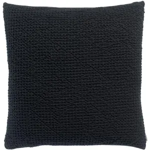 Vivaraise Coussin stonewashed  en coton caviar 45 x 45 pas cher