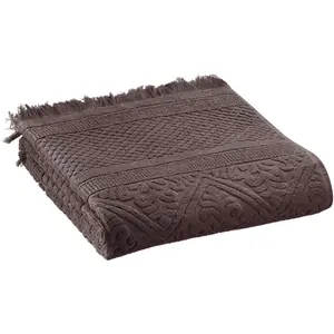 3S. x Home Serviette de toilette Zoé Ébène pas cher