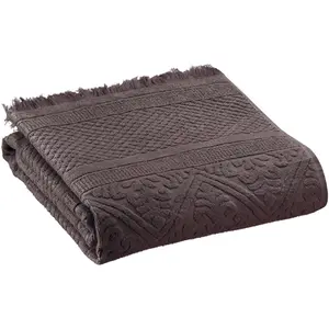 3S. x Home Drap de douche Zoé Ébène pas cher