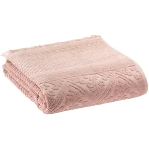 Maison Vivaraise Serviette de toilette uni Zoe Aubepine 50 x 100