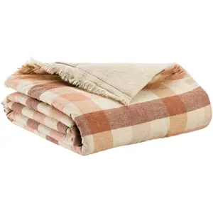 DeclikDeco Edredon imprimé Kate Terracotta pas cher