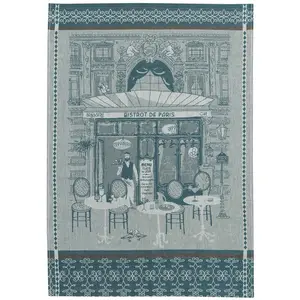 Comparateur de prix : Winkler Maison Vivaraise Torchon jacquard Bistrot Bleu 50 x 70