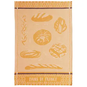 Comparateur de prix : Winkler Maison Vivaraise Torchon jacquard Les pains Ocre 50 x 70