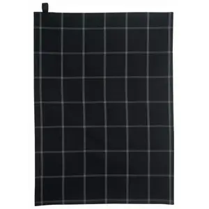 Torchon recycle Doha noir 50 x 70 cm Winkler pas cher