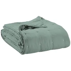 Jeté de lit Zeff Vert de gris 180x260cm