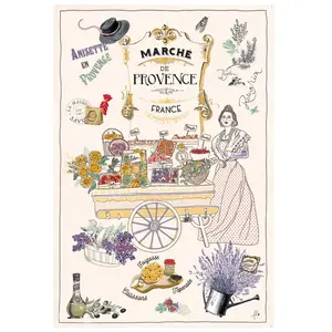 Comparateur de prix : Winkler - Torchon Les marchés de Provence ecru 48 x 72 cm Winkler